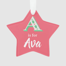 A ist für Ava Weihnachtsbaumschmuck Benutzerdefini Ornament