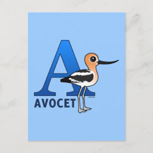 A ist für Avocet Postkarte