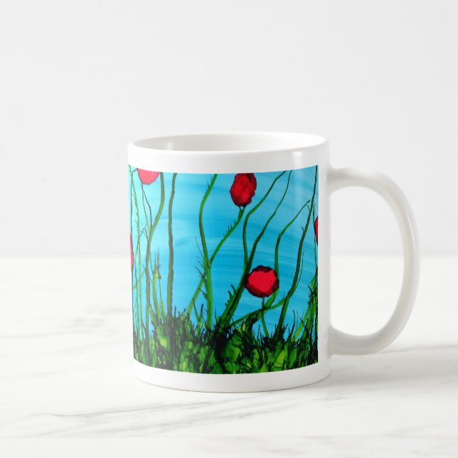 A ist für azurblaue Alphabetkunst-Tasse Kaffeetasse (Rechts)