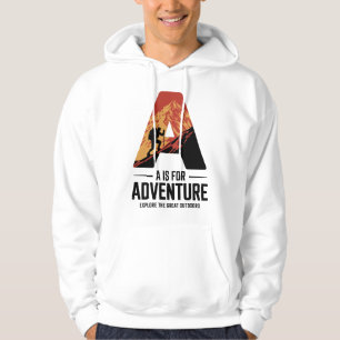 A ist für Erlebniswanderungen Gebirgsdesign Hoodie