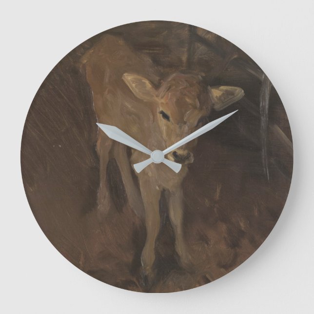 A Jersey Calf Große Wanduhr (Vorderseite)