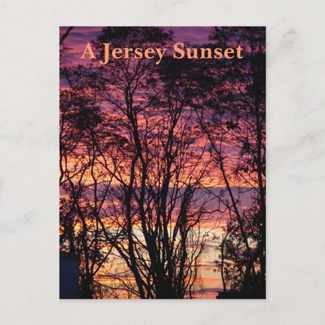 A Jersey Sunset Postkarte (Vorderseite)