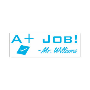 "A+ Job!" Briefmarke für die Kennzeichnung von Kau Permastempel