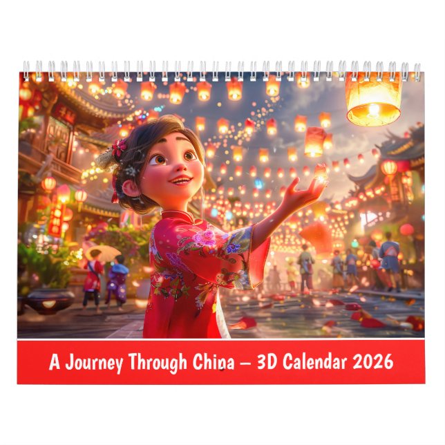A Journey Through China – 3D Calendar 2026 Kalender (Titelbild)