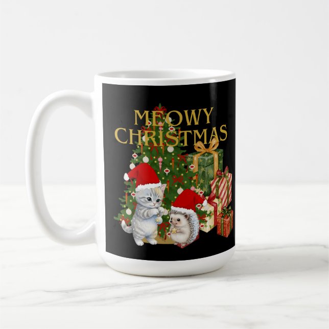 A Kawaii Winter Tale Cozy Hedgehog Kaffeetasse (Links)