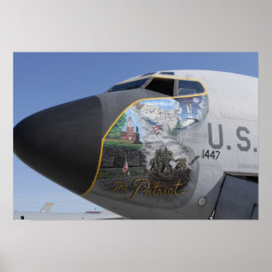 A KC-135 Stratotankervorführung patriotische Nase Poster
