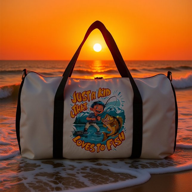 A Kids Fishing Passion Duffle Bag (Von Creator hochgeladen)