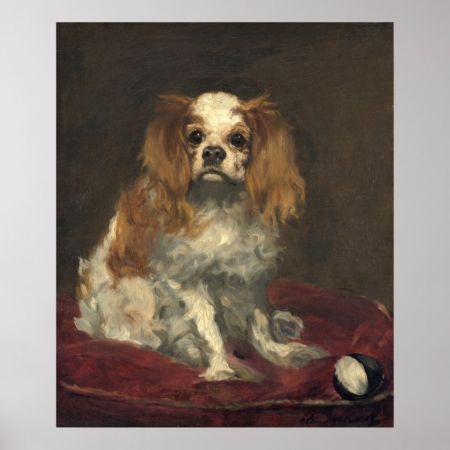 A King Charles Spaniel - Edouard Manet Fine Art Poster (Vorne)