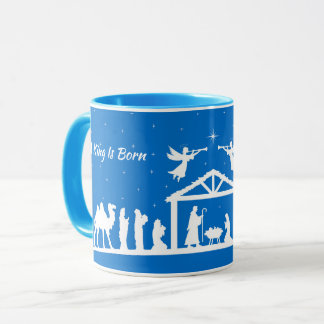 A King Is Born - Nativity Scene Mug Tasse
