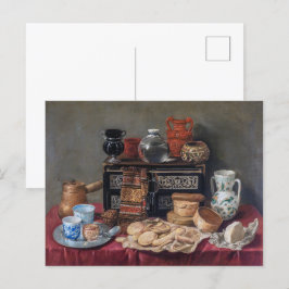 A Kitchen Tableau: Bowl, Cup & Brot Stillleben Postkarte