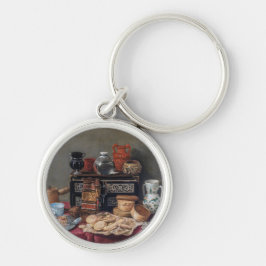 A Kitchen Tableau: Bowl, Cup & Brot Stillleben Schlüsselanhänger