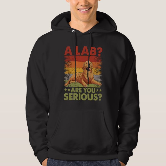A Lab Are you serious Golden Retriever Dog  Saying Hoodie (Vorderseite)