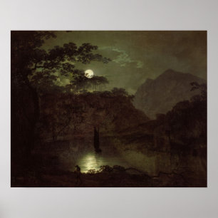 A Lake by Moonlight, c.1780-82 (Öl auf Leinwand) Poster