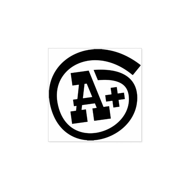 A+ Lehrer belohnen Rot Gummistempel (Prägung)