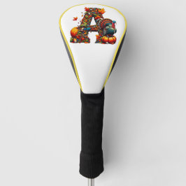 A letter A in Thanksgiving style Golf Headcover