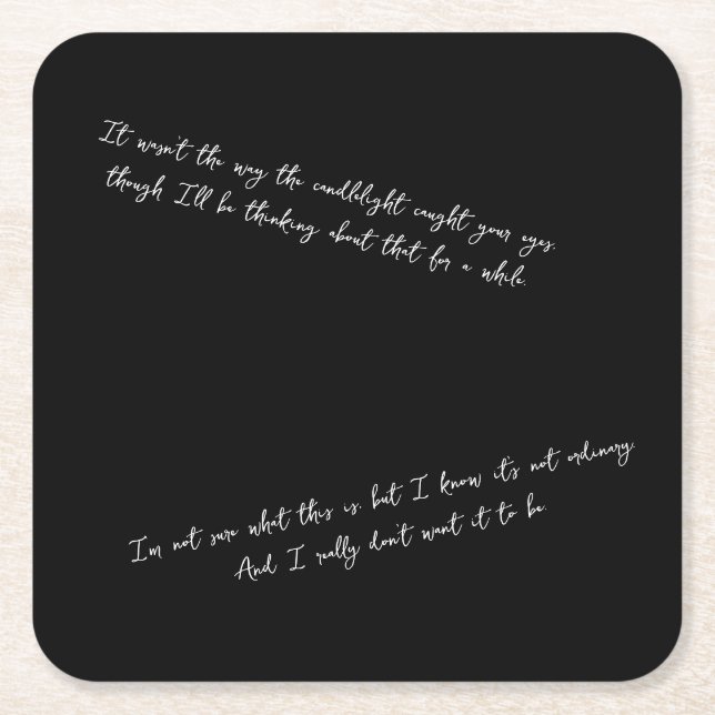 A Letter Few Days After a First Date Rechteckiger Pappuntersetzer (Vorderseite)