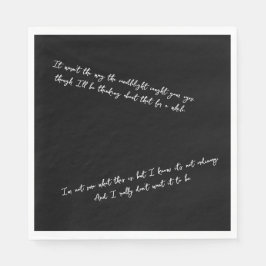 A Letter Few Days After a First Date Serviette