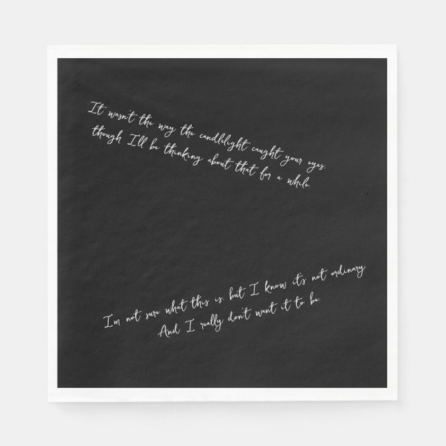 A Letter Few Days After a First Date Serviette (Vorderseite)