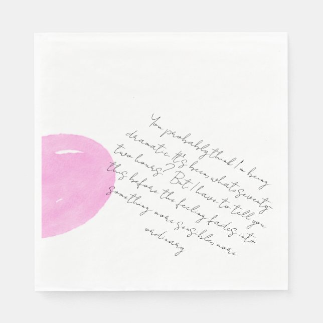 A Letter Few Days After a First Date Serviette (Vorderseite)