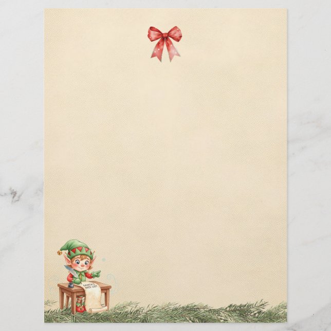 A Letter From the Christmas Elf (Plain Sheet) (Vorderseite)