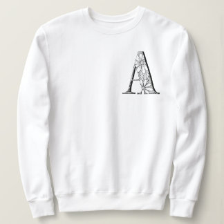 'A' Letter Initial Monogram Sweatshirt