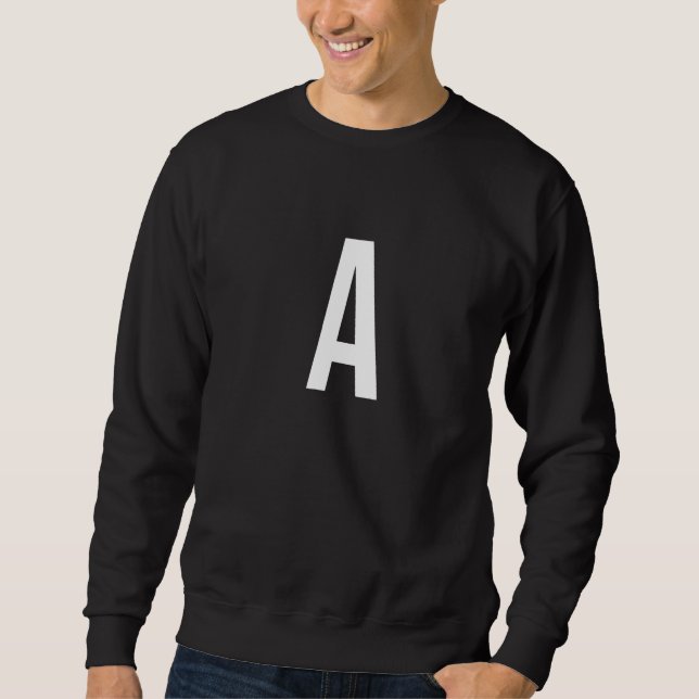 A Letter Number Symbol Alphabet Initial Premium Sweatshirt (Vorderseite)