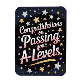A Level Exam radiant star Congratulation cards Magnet