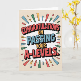 A-Level-Prüfungs-Blumen-Gratulation Abschluss  Karte