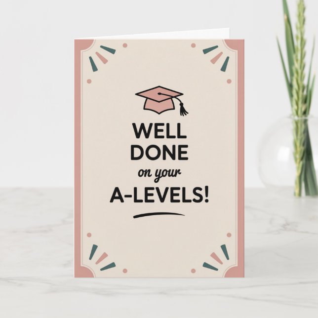 A-Level success Congratulations Cards Graduation  Karte (Vorderseite)