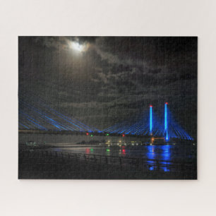 A light from above the Indian River Bridge Puzzle