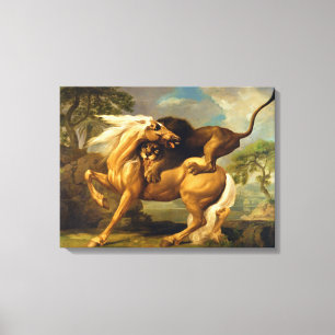 A Lion Attack a Horse, c.1762 (Öl auf Leinwand) Leinwanddruck