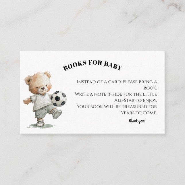 A Little All-star Baby Shower Books For Baby Begleitkarte (Vorderseite)