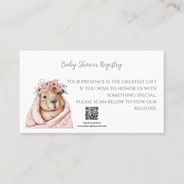 A Little All-Star Baby Shower Registry Card Visitenkarte (Vorderseite)