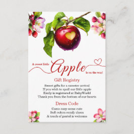 A Little Apple Is On The Way | Fall Baby Shower Begleitkarte