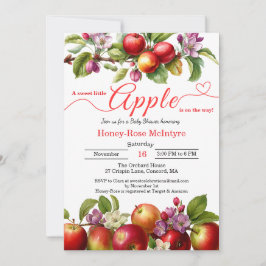 A Little Apple Is On The Way | Fall Baby Shower  Einladung