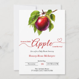A Little Apple Is On The Way | Fall Baby Shower  Einladung