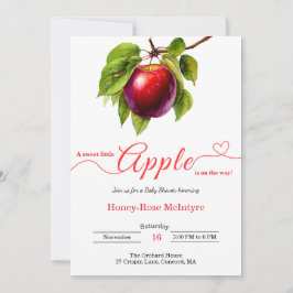 A Little Apple Is On The Way | Fall Baby Shower  Einladung