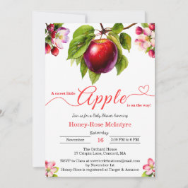A Little Apple Is On The Way | Fall Baby Shower  Einladung
