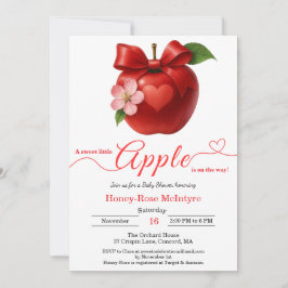 A Little Apple Is On The Way | Fall Baby Shower  Einladung