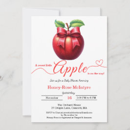 A Little Apple Is On The Way | Fall Baby Shower Einladung