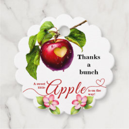 A Little Apple Is On The Way | Fall Baby Shower Geschenkanhänger