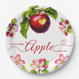 A Little Apple Is On The Way | Fall Baby Shower Pappteller