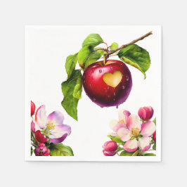 A Little Apple Is On The Way | Fall Baby Shower Serviette