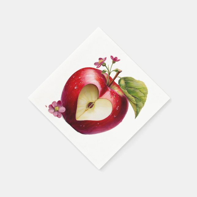 A Little Apple Is On The Way | Fall Baby Shower  Serviette (Ecke)