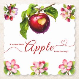 A Little Apple Is On The Way | Fall Baby Shower  Untersetzer
