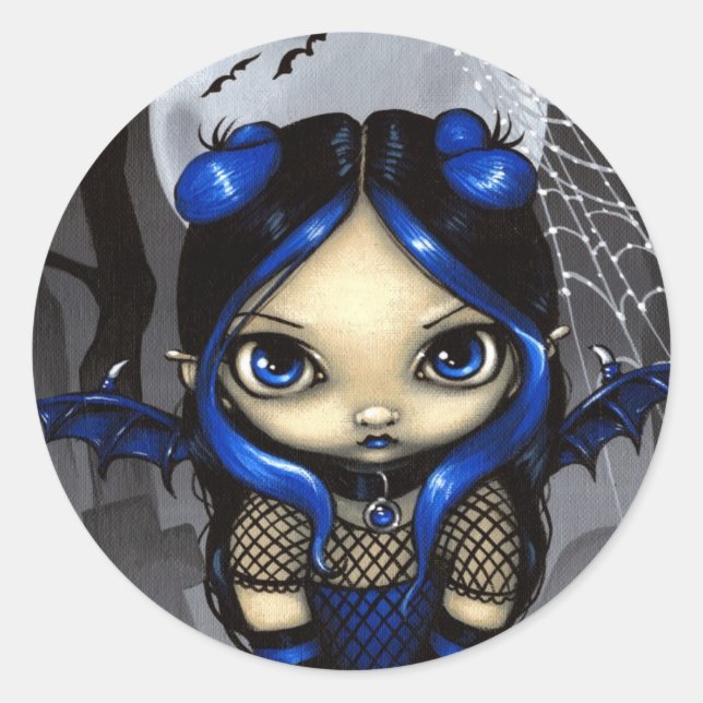 "A Little Batty"-Aufkleber Runder Aufkleber (Vorderseite)