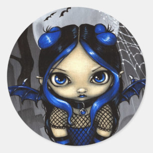 "A Little Batty"-Aufkleber Runder Aufkleber