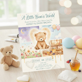 A Little Bear’s Teddy Bear Neutral Baby Shower Einladung