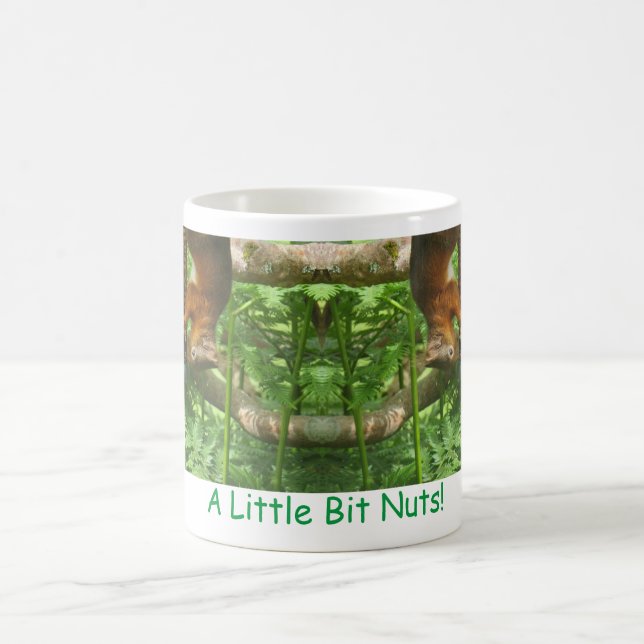 "A Little Bit Nuts", Rote Eichhörnchen auf den Kop Kaffeetasse (Mittel)