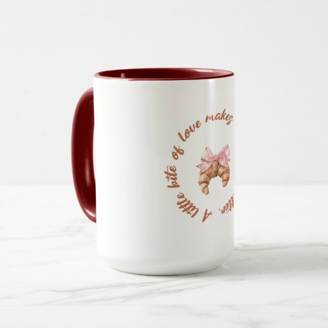 A Little Bite of Love | Cute Girly Mug  Tasse (Vorderseite Links)